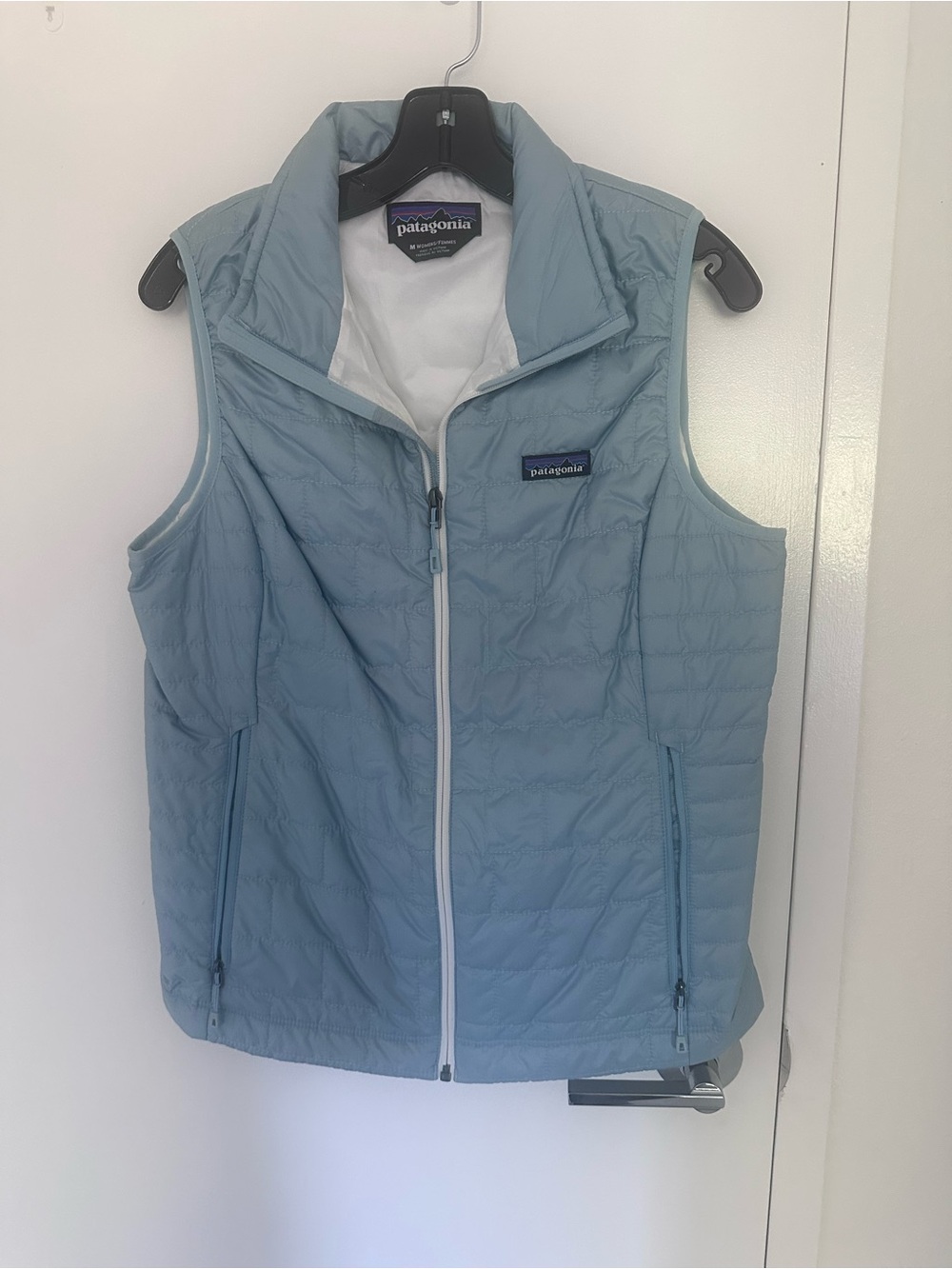 Patagonia Women’s Nano Puff Vest Light Blue Primaloft Size M